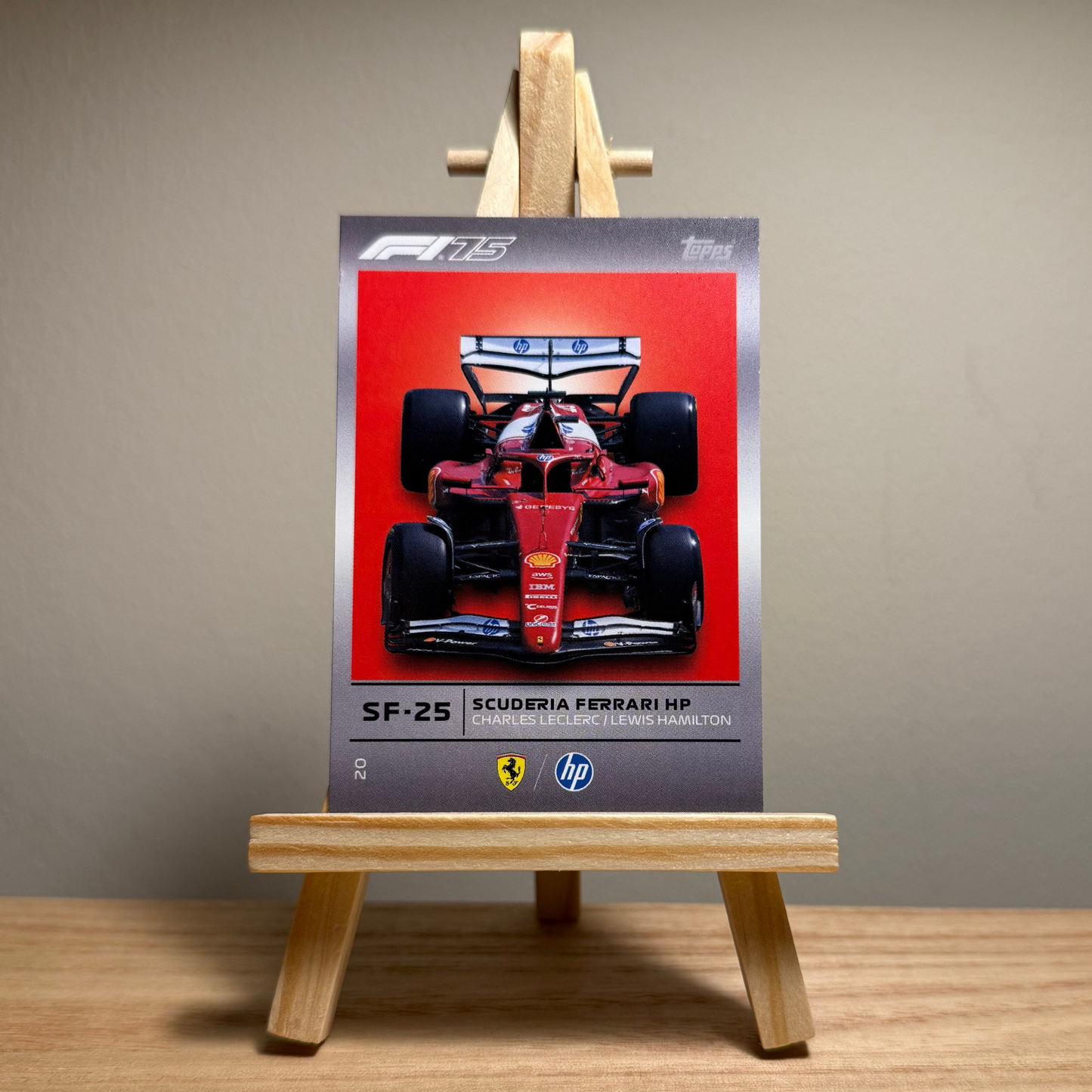 2025 Turbo Attax Formula 1 Trading Card - #20 Scuderia Ferrari Hewlett Packard Team Car