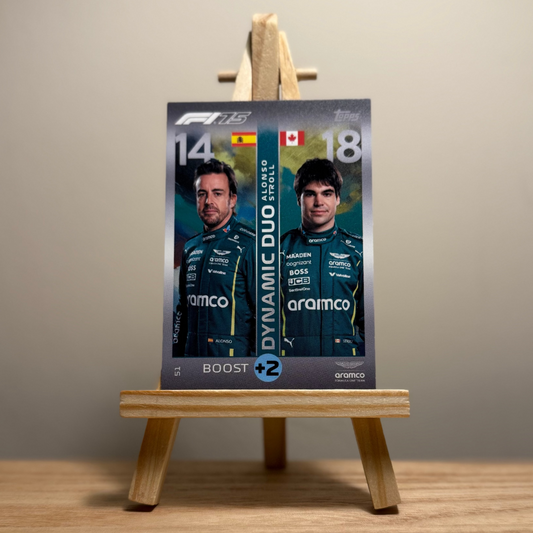 2025 Turbo Attax Formula 1 Trading Card - #51 Aston Martin Aramco Formula One Team Fernando Alonso and Lance Stroll