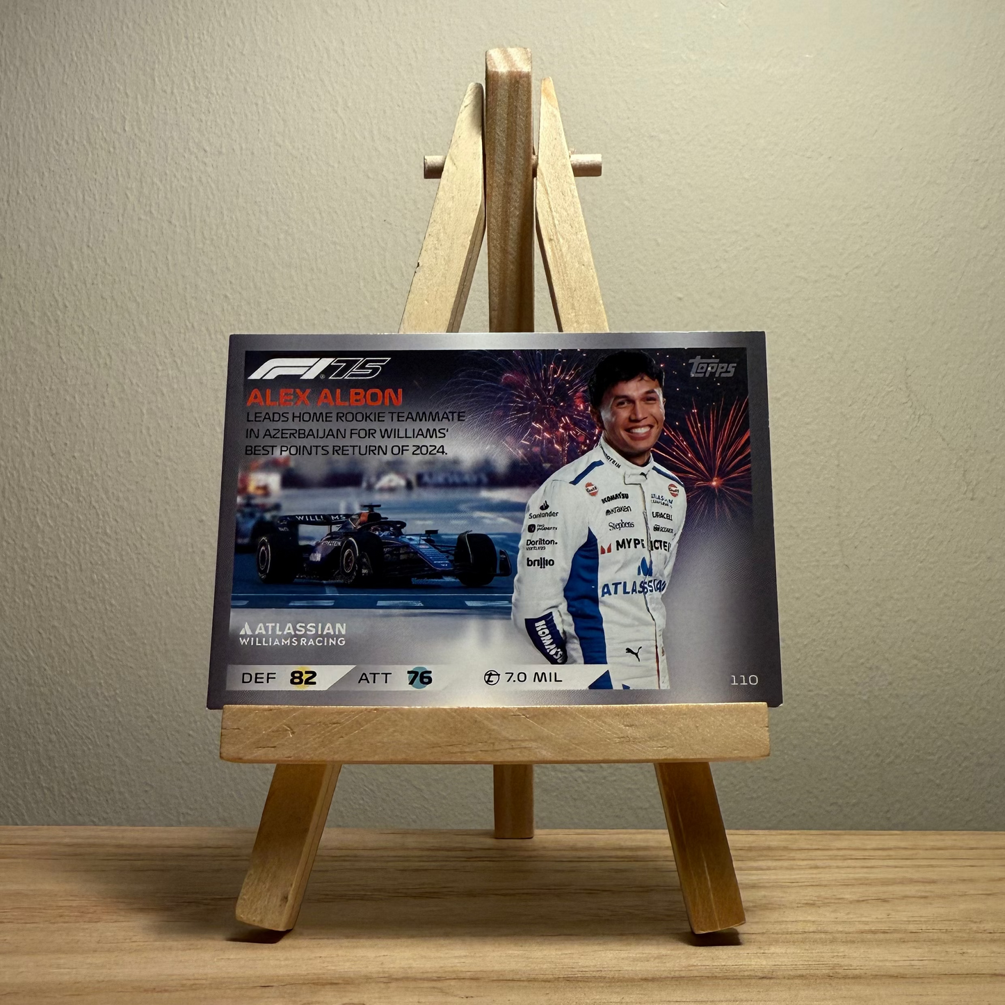 2025 Turbo Attax Formula 1 Trading Card - #110 Alex Albon Epic Moments
