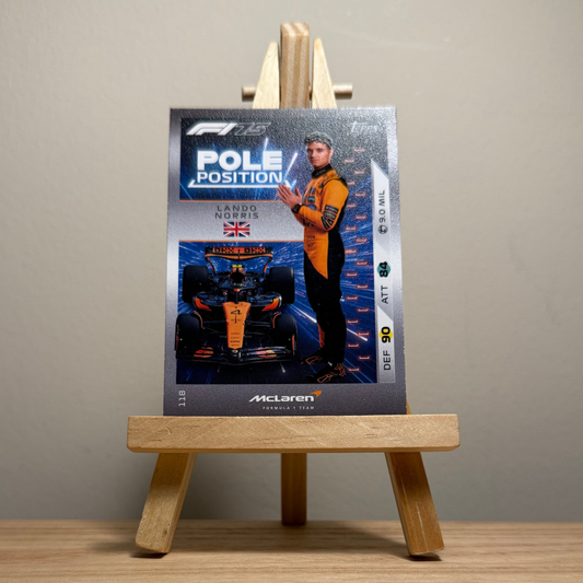 2025 Turbo Attax Formula 1 Trading Card - #118 Lando Norris Pole Position