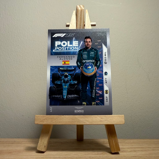 2025 Turbo Attax Formula 1 Trading Card - #122 Fernando Alonso Pole Position