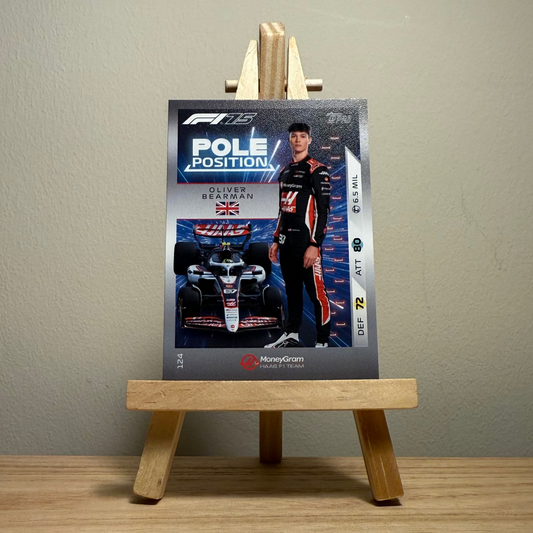 2025 Turbo Attax Formula 1 Trading Card - #124 Oliver Bearman Pole Position