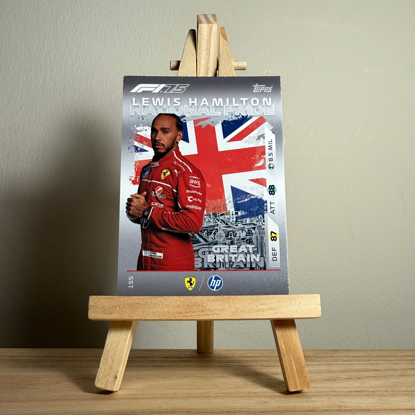2025 Turbo Attax Formula 1 Trading Card - #155 Lewis Hamilton National Pride
