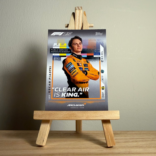 2025 Turbo Attax Formula 1 Trading Card - #169 Oscar Piastri Public Service Announcement