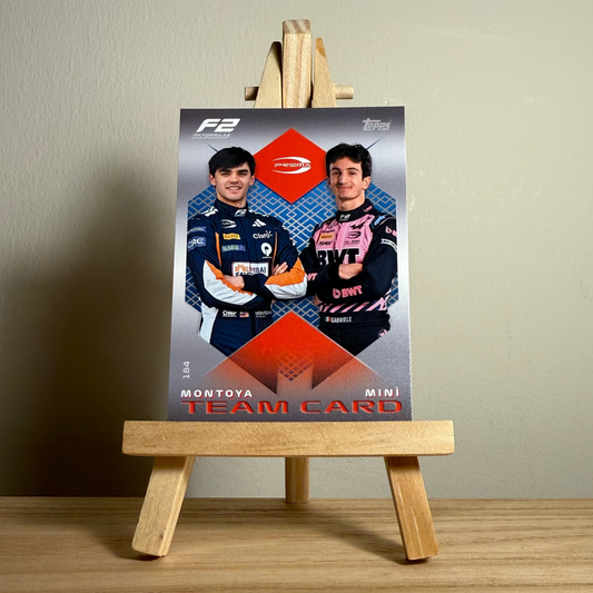 2025 Turbo Attax Formula 1 Trading Card - #184 Prema Racing Sebastián Montoya and Gabriele Minì