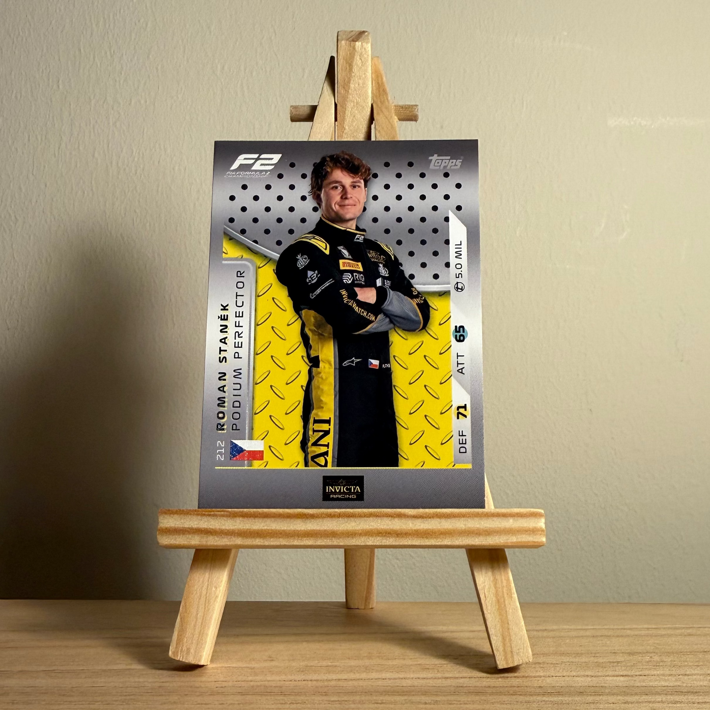 2025 Turbo Attax Formula 1 Trading Card - #212 Invicta Racing Roman Staněk Formula Two Podium Perfections