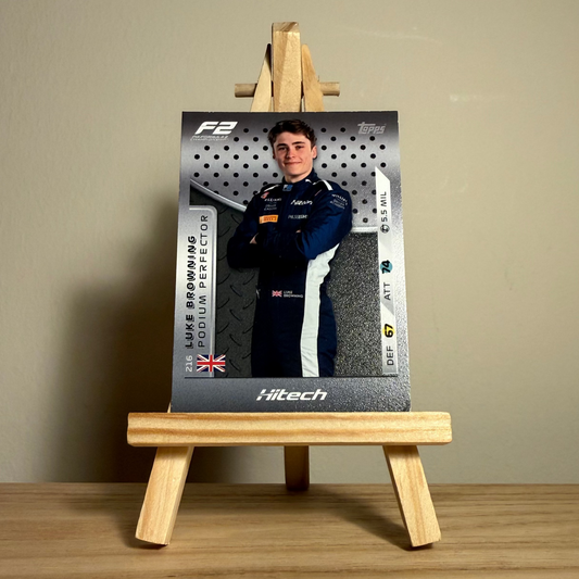 2025 Turbo Attax Formula 1 Trading Card - #216 Hitech Toyota Gazoo Racing Luke Browning Formula Two Podium Perfections