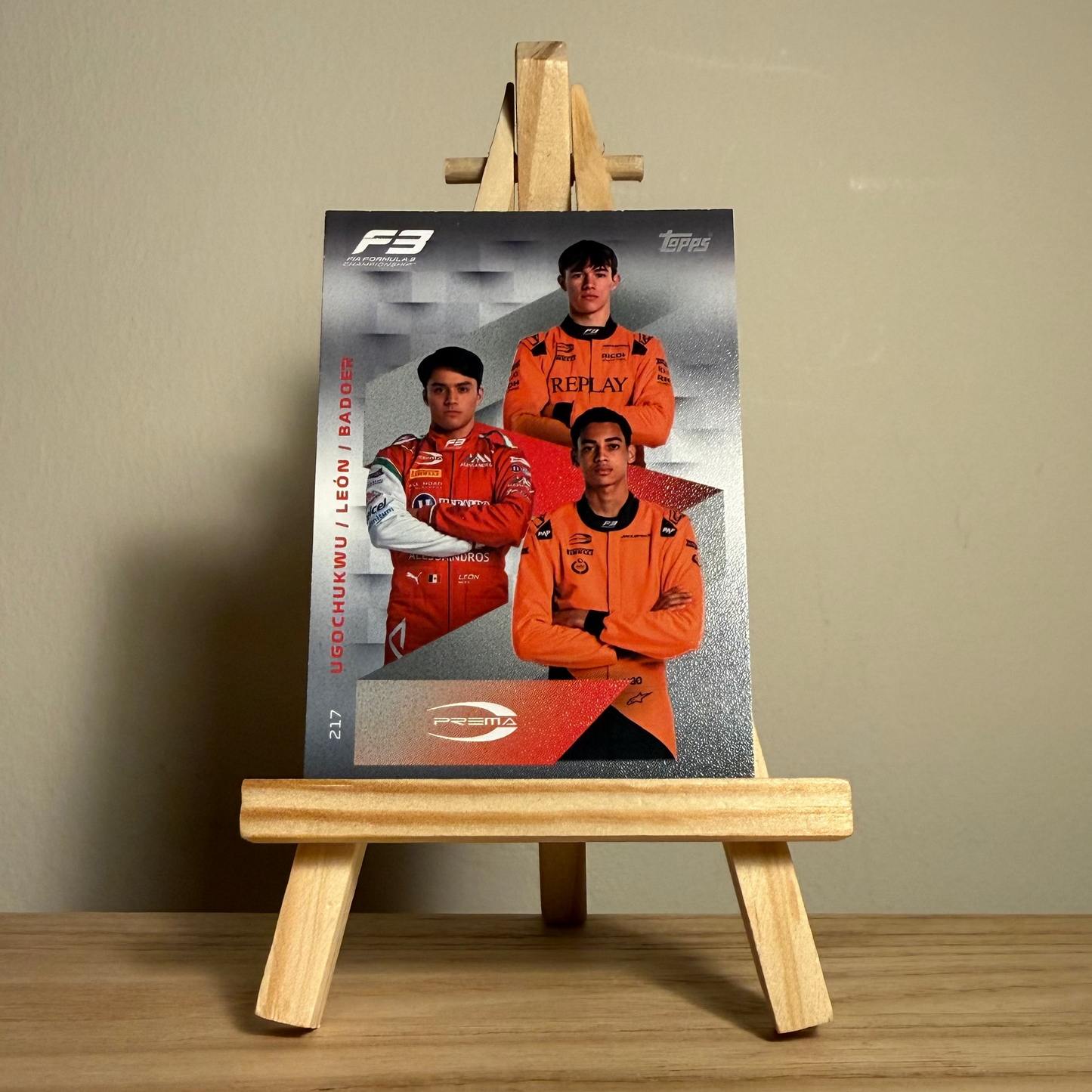 2025 Turbo Attax Formula 1 Trading Card - #217 Prema Racing Ugo Ugochukwu Orlandi, Noel Jesús León Vázquez & Brando Badoer