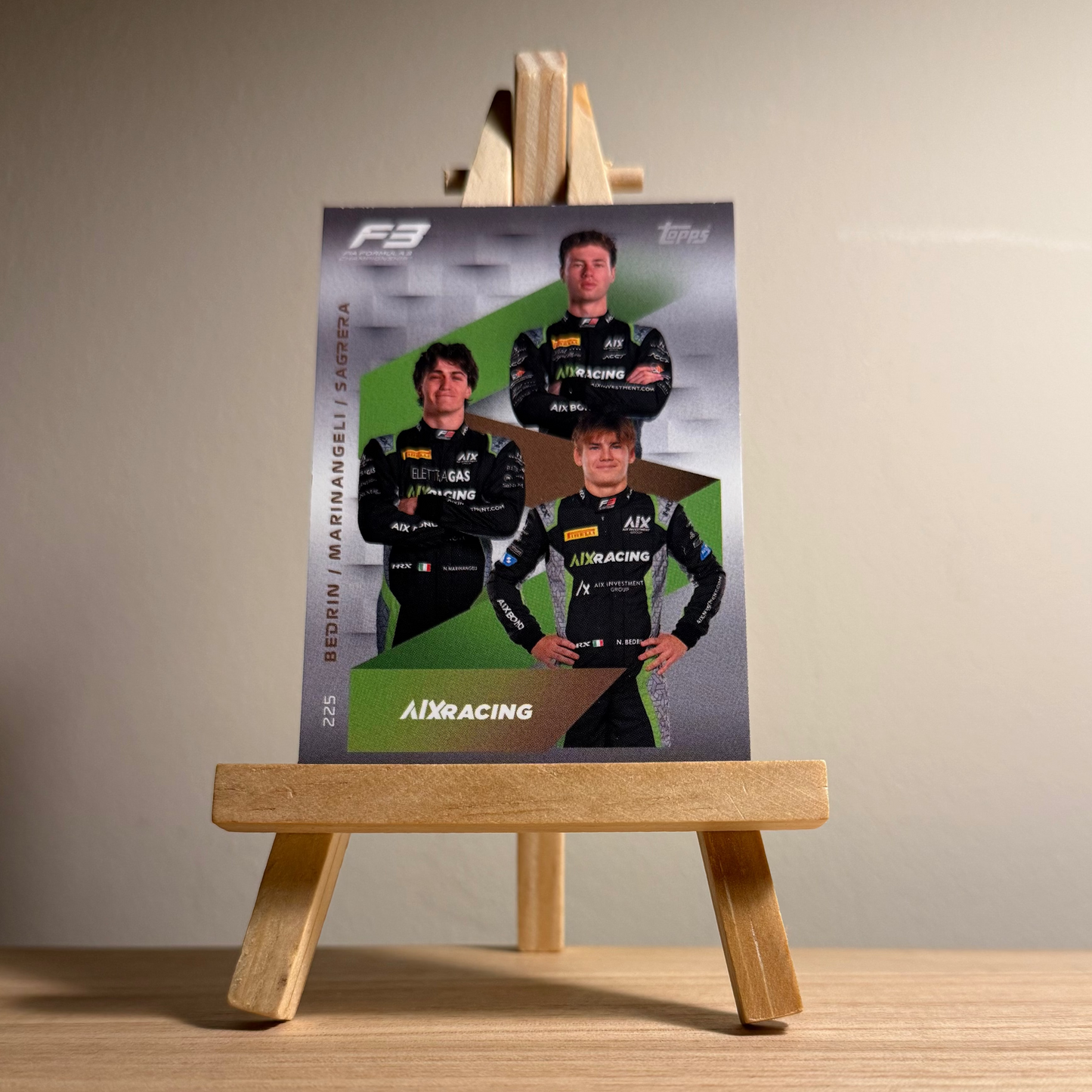 2025 Turbo Attax Formula 1 Trading Card - #225 AIX Racing Nikita Vyacheslavovich Bedrin, Nicola Marinangeli & Francisco Javier Sagrera Pont
