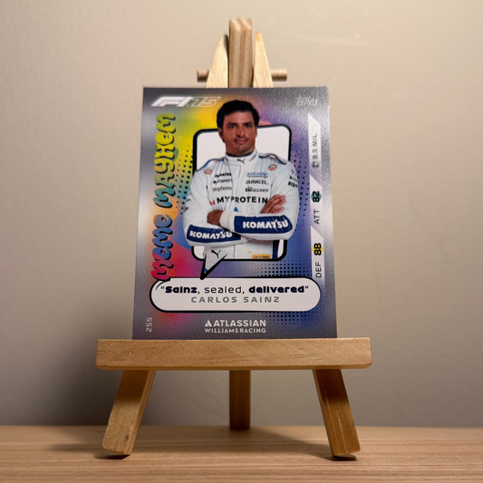 2025 Turbo Attax Formula 1 Trading Card - #255 Atlassian Williams Racing Carlos Sainz Meme Mayhem