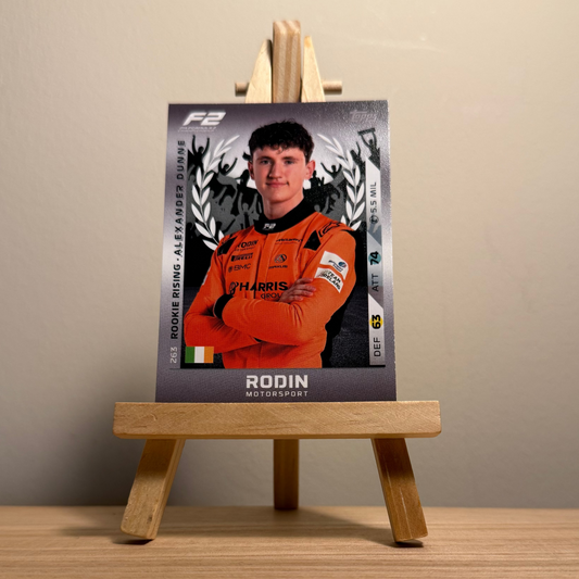 2025 Turbo Attax Formula 1 Trading Card - #263 Rodin Motorsport Alexander Dunne Rookie Rising